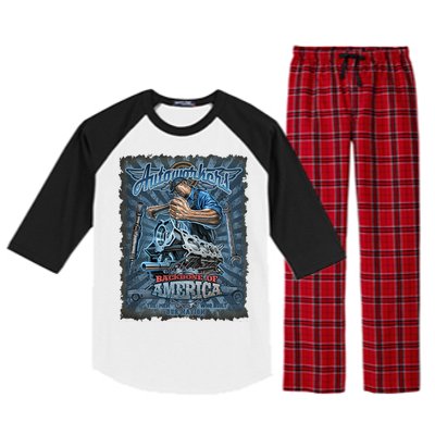 Autoworkers - Backbone of America Raglan Sleeve Pajama Set