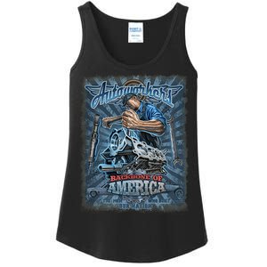 Autoworkers - Backbone of America Ladies Essential Tank