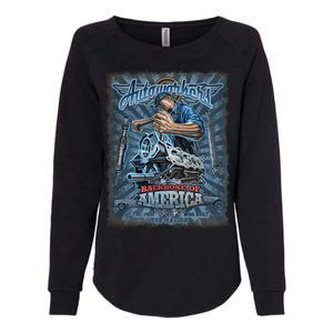 Autoworkers - Backbone of America Womens California Wash Sweatshirt