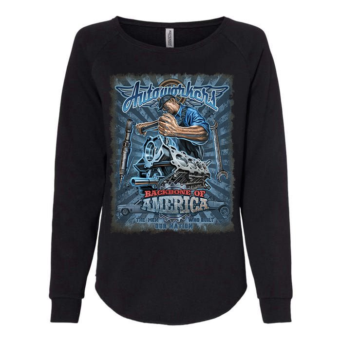 Autoworkers - Backbone of America Womens California Wash Sweatshirt