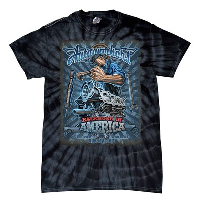 Autoworkers - Backbone of America Tie-Dye T-Shirt