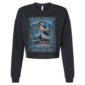 Autoworkers - Backbone of America Cropped Pullover Crew