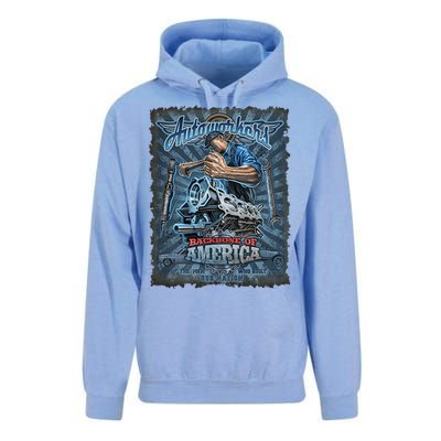 Autoworkers - Backbone of America Unisex Surf Hoodie