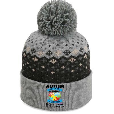 Autsim Doesn't Come With A Manual The Baniff Cuffed Pom Beanie