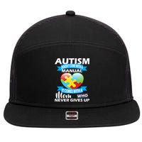 Autsim Doesn't Come With A Manual 7 Panel Mesh Trucker Snapback Hat
