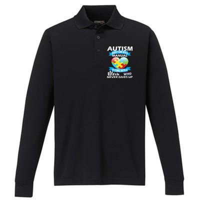 Autsim Doesn't Come With A Manual Performance Long Sleeve Polo