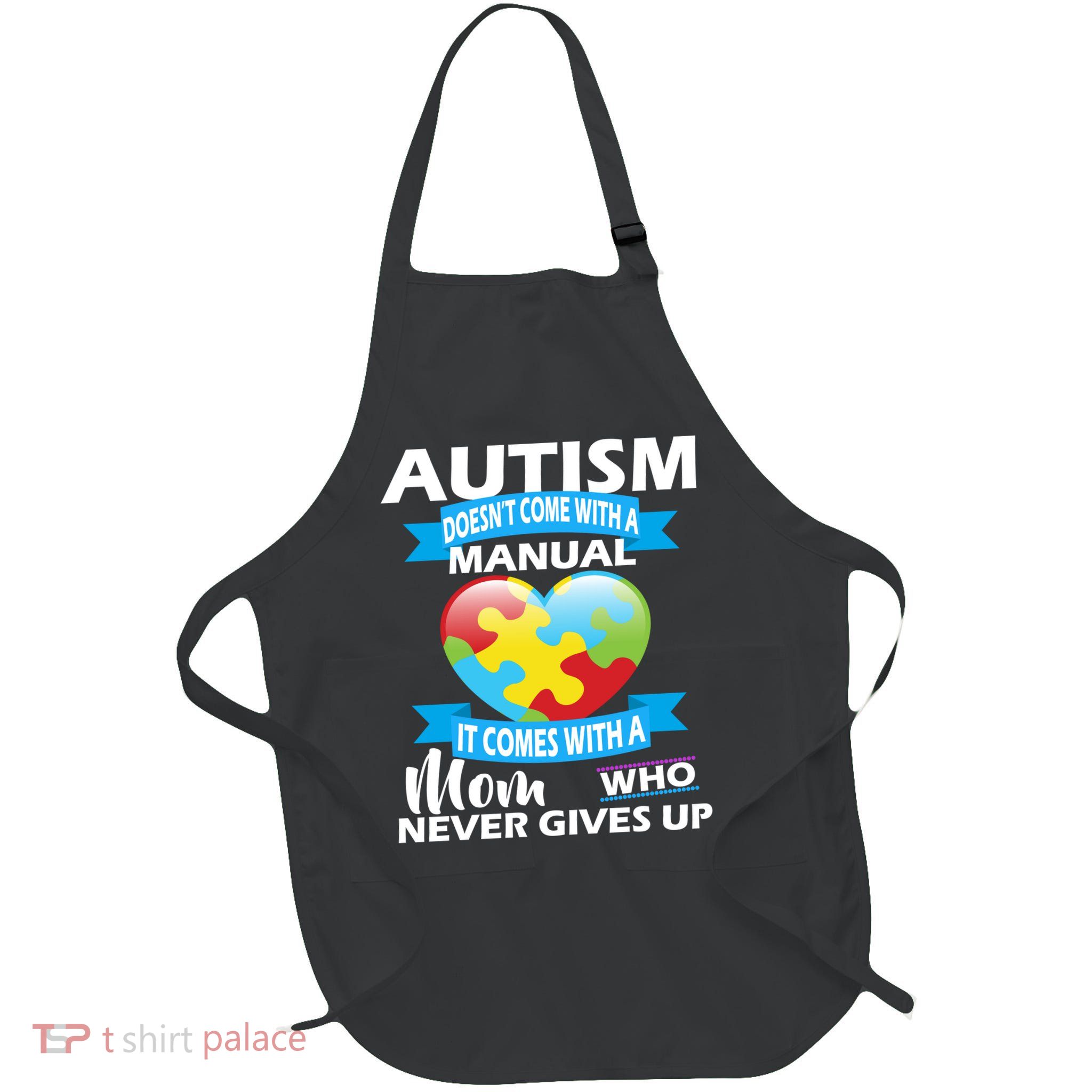 Autsim Doesn't Come With A Manual Full-Length Apron With Pockets
