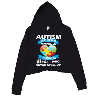 Autsim Doesn't Come With A Manual Crop Fleece Hoodie