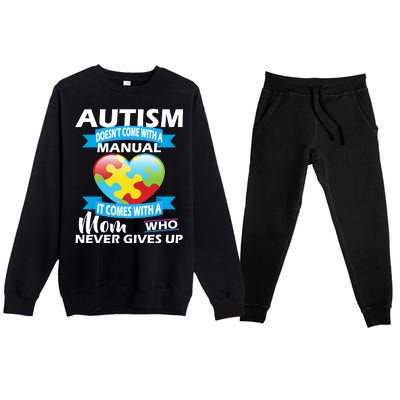 Autsim Doesn't Come With A Manual Premium Crewneck Sweatsuit Set