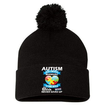 Autsim Doesn't Come With A Manual Pom Pom 12in Knit Beanie