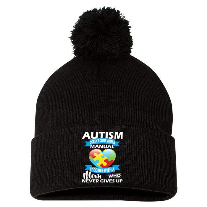 Autsim Doesn't Come With A Manual Pom Pom 12in Knit Beanie