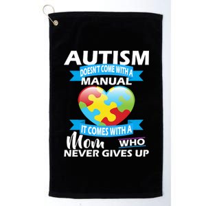 Autsim Doesn't Come With A Manual Platinum Collection Golf Towel