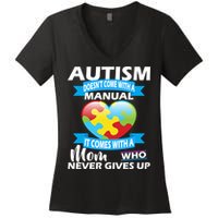 Autsim Doesn't Come With A Manual Women's V-Neck T-Shirt