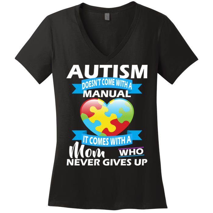 Autsim Doesn't Come With A Manual Women's V-Neck T-Shirt