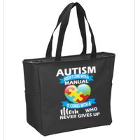 Autsim Doesn't Come With A Manual Zip Tote Bag
