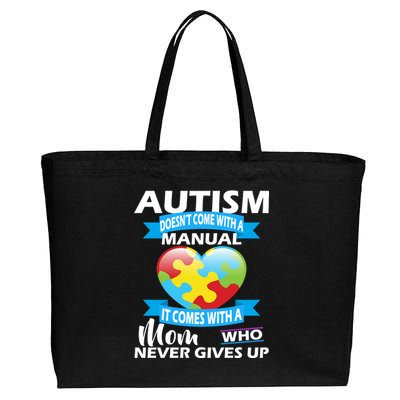 Autsim Doesn't Come With A Manual Cotton Canvas Jumbo Tote