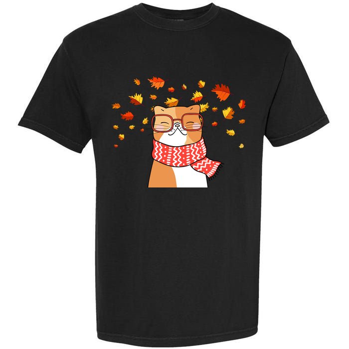 Autumn Cat Fall Season Garment-Dyed Heavyweight T-Shirt