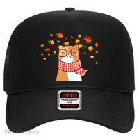 Autumn Cat Fall Season High Crown Mesh Back Trucker Hat