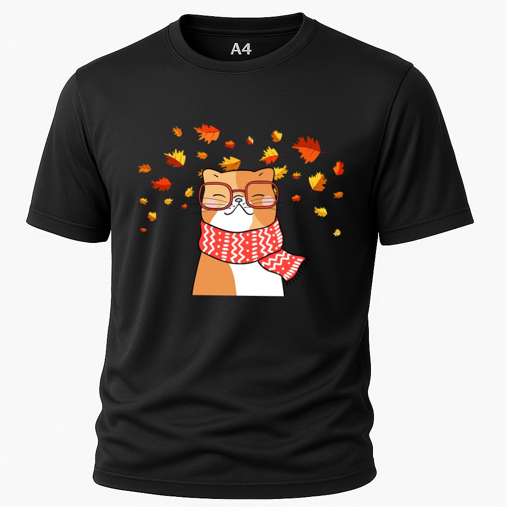 Autumn Cat Fall Season Cooling Performance Crew T-Shirt