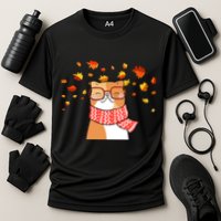 Autumn Cat Fall Season Cooling Performance Crew T-Shirt