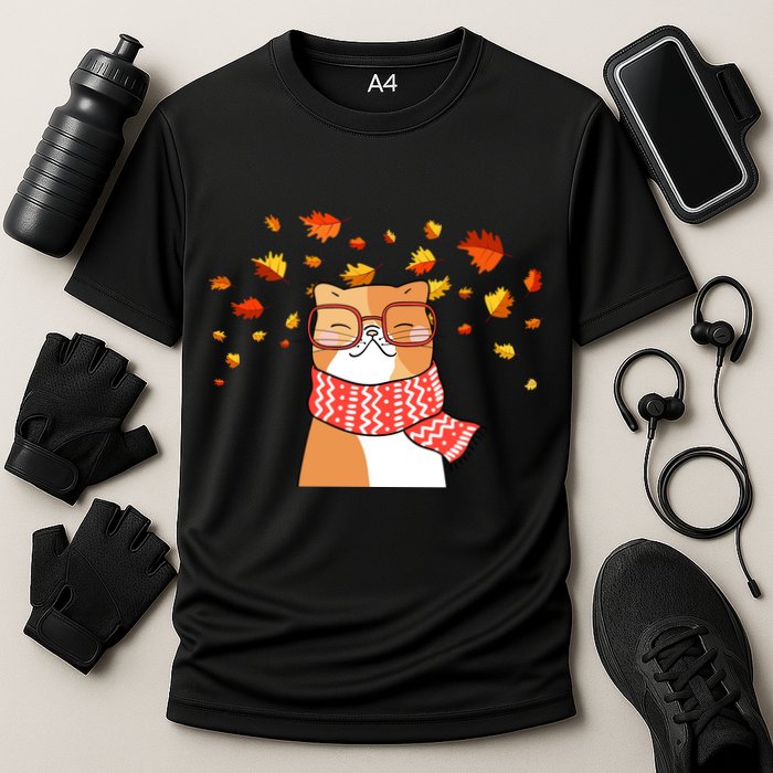 Autumn Cat Fall Season Cooling Performance Crew T-Shirt