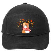 Autumn Cat Fall Season 7-Panel Snapback Hat