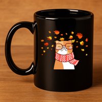Autumn Cat Fall Season 11oz C Handle Ceramic Mug