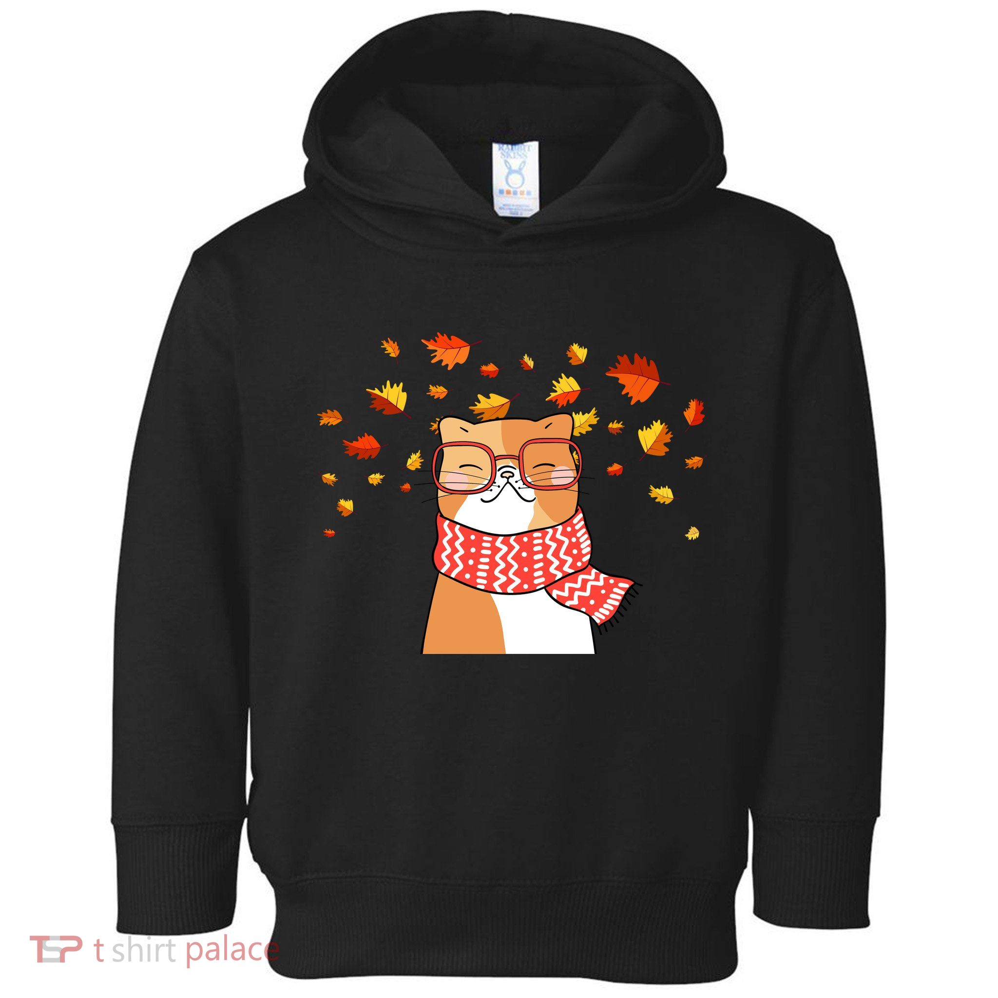 Autumn Cat Fall Season Toddler Hoodie