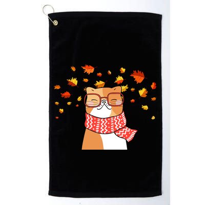 Autumn Cat Fall Season Golf Towel