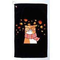 Autumn Cat Fall Season Golf Towel