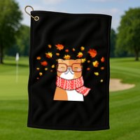 Autumn Cat Fall Season Golf Towel