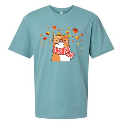 Autumn Cat Fall Season Sueded Cloud Jersey T-Shirt