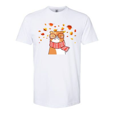 Autumn Cat Fall Season Softstyle® CVC T-Shirt