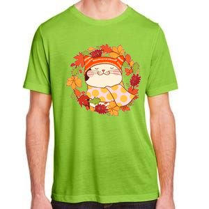 Autumn Cat Wreath Adult ChromaSoft Performance T-Shirt