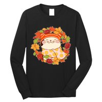 Autumn Cat Wreath Long Sleeve Shirt