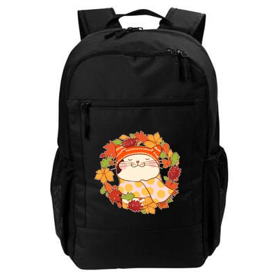 Autumn Cat Wreath Backpack