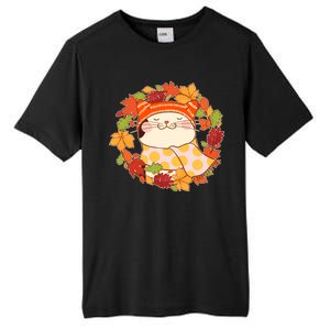 Autumn Cat Wreath Tall Fusion ChromaSoft Performance T-Shirt