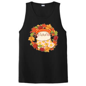 Autumn Cat Wreath PosiCharge Competitor Tank