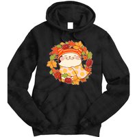 Autumn Cat Wreath Tie Dye Hoodie