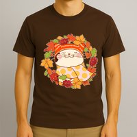Autumn Cat Wreath T-Shirt