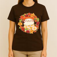 Autumn Cat Wreath T-Shirt