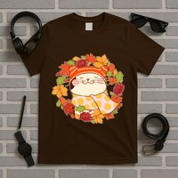 Autumn Cat Wreath T-Shirt