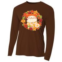 Autumn Cat Wreath Cooling Performance Long Sleeve Crew