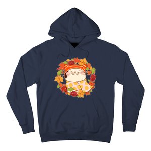 Autumn Cat Wreath Hoodie