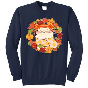 Autumn Cat Wreath Tall Sweatshirt