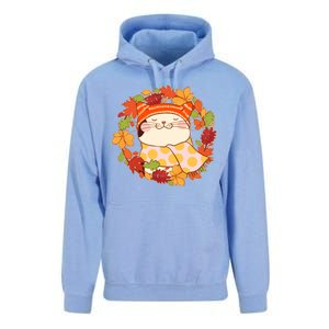 Autumn Cat Wreath Unisex Surf Hoodie