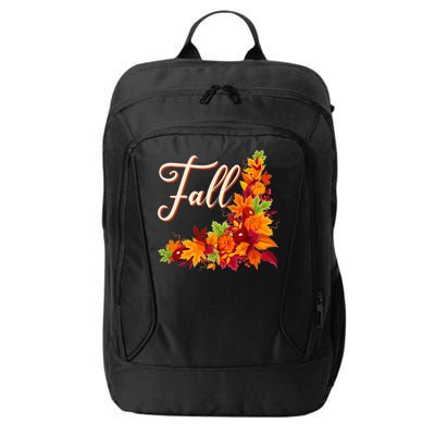 Autumn Fall Leaves Corner Design City Backpack