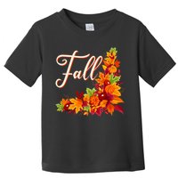 Autumn Fall Leaves Corner Design Toddler T-Shirt