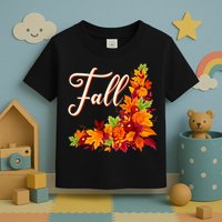 Autumn Fall Leaves Corner Design Toddler T-Shirt