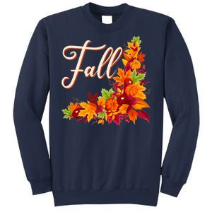 Autumn Fall Leaves Corner Design Sweatshirt